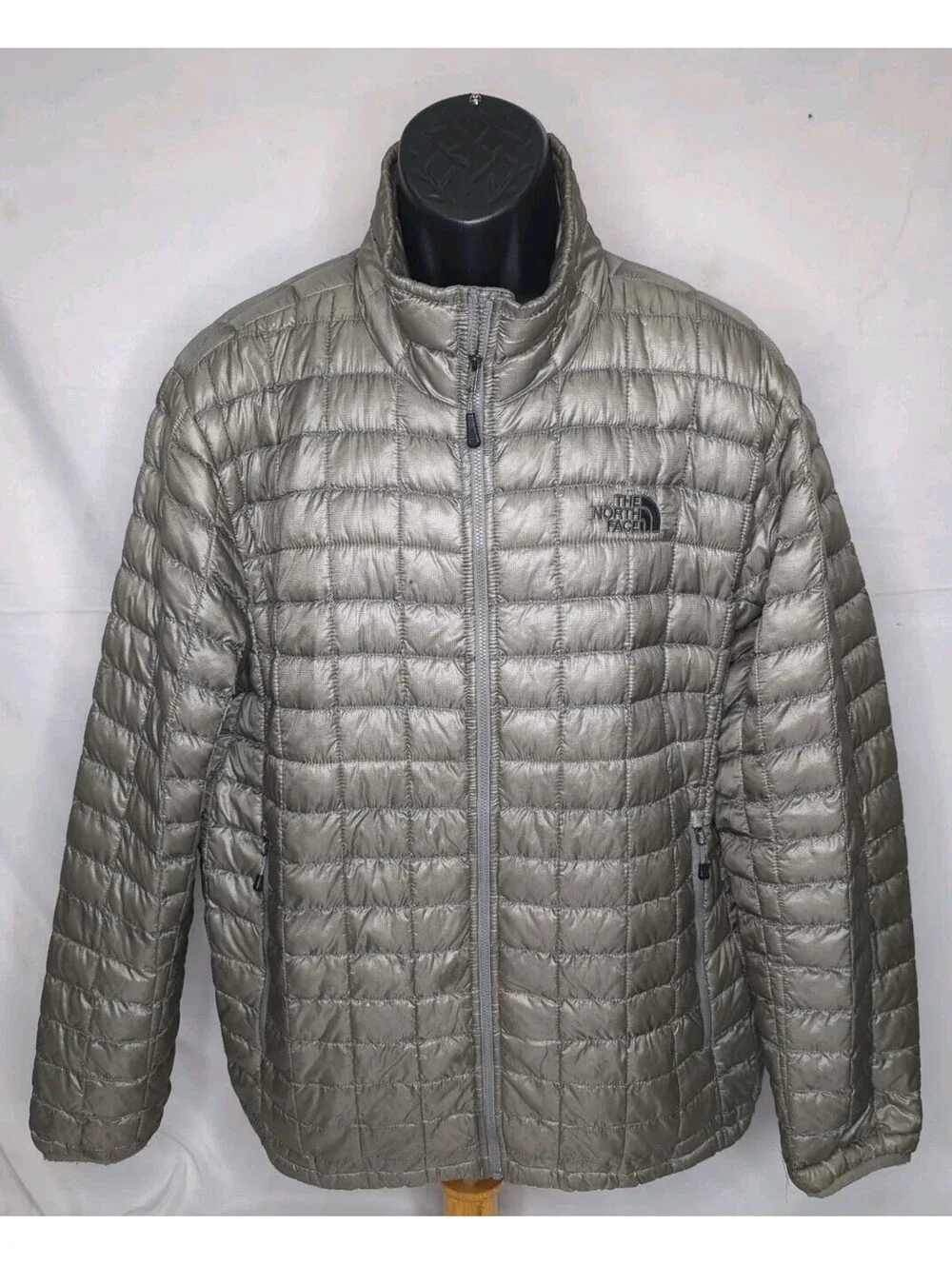 THE NORTH FACE Thermoball Insulated Puffer Jacket Winter Coat TNF Grey Mens XL